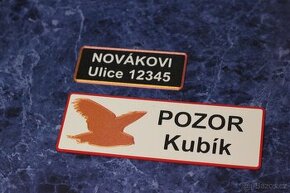 Cedulka / Adresní štítek na přání, barevný 3D tisk - 1