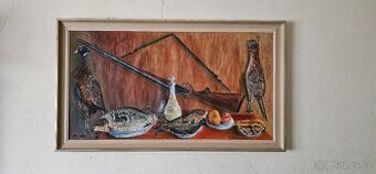 Obraz "Předvánoční zátiší" prosefor J.Kos r. 1965