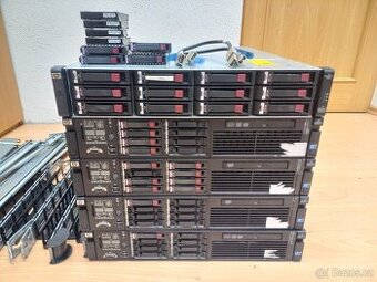 HP diskové pole, PC, páskovky LTO2 a LTO3, disky, z420
