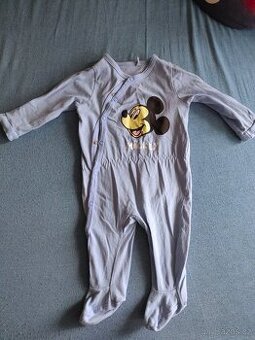 Kojenecký světle modrý overálek s Mickey Mousem, vel. 62