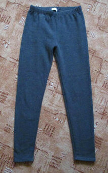 Dámské zimní termo legíny šedé bambusové S 36 2ks