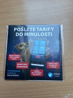 SIM karta tesco mobile + balíček neomezené volání a data