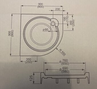 DREAM-P Sanipro - Samonosná sprchová vanička