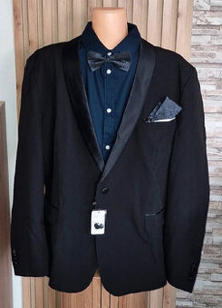 Nový pánský kopmlet sako,košile,motýlek vel.XXL