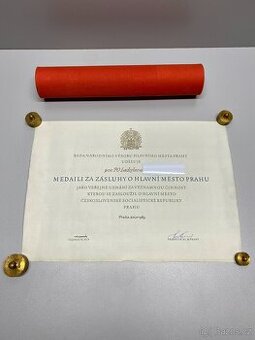 vyznamenání medaile řád ocenění listina