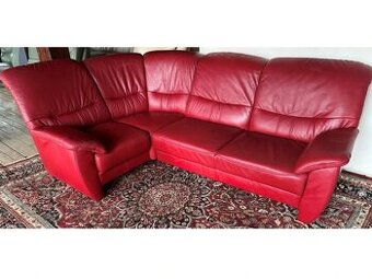 Luxusní rohová kožená sedací souprava, 2987