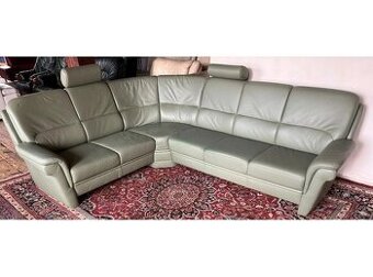Luxusní rohová kožená sedací souprava, 3009