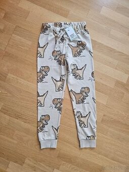 NOVÉ tepláky jogger s dinosaury H&M, vel. 134