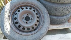 Plechové disky s celoročními pneu Renault 4x100 - 1