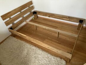Dřevěná postel 140/200, masiv - buk