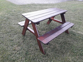 Dětský dřevěný zahradní nábytek - Piknik set - 1