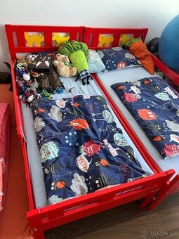 Dvě dětské postele se zábranou IKEA Kritter