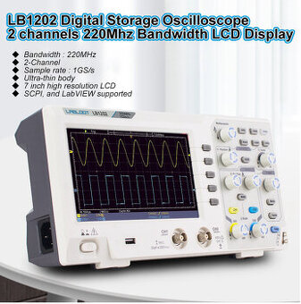 NOVÝ OSCILOSKOP 2x220MHz 1GS/S OWON SDS1202