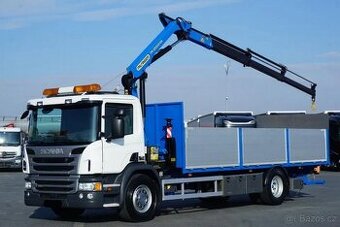 Scania P 250 - 4x2 - Valník + HR-PALFINGER PK 12002 – EURO 6