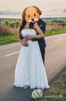 Svatební šaty 42 - 44 (způsob nošení korzet nebo za krk)