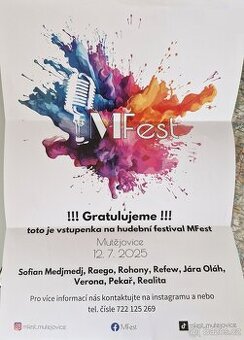 Vstupenka na festival MFest