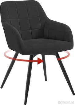 Jídelní židle WOLTU, otočná židle, ergonomická sametová