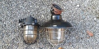 2X Originální industriální lampa z 60let.