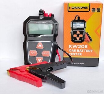 Tester autobaterie KONNWEI KW208. Systémové napětí 12 voltů