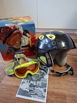 Dětská lyžařská přilba Alpina+brýle