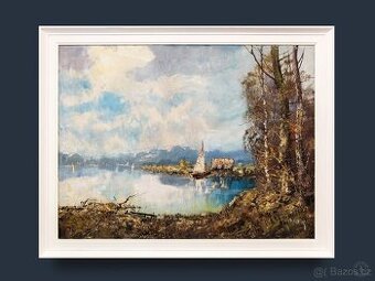 Velké jezero, H.Fisher, 900 × 700 mm