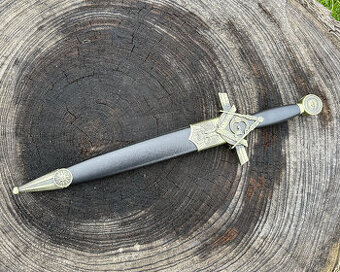 Dekorativní zednářská dýka s pochvou sběratelská replika