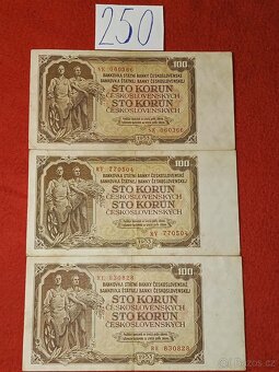 Československé sto koruny - protektorát - bankovky