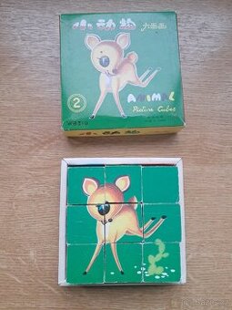 Retro dětské skládací kostky