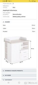 Přebalovací komoda Luca/dub/bělená pinie