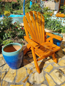 Zahradní dřevěné křeslo židle 6ks - 1