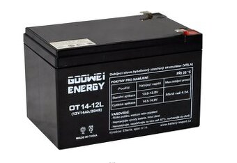 Trakční baterie GOOWEI ENERGY OTL14-12, baterie 12V, 14Ah