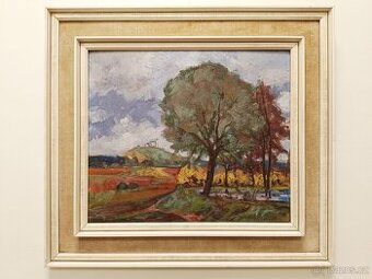 Obraz - Oldřich Karel, Kunětická Hora, olej 32x37