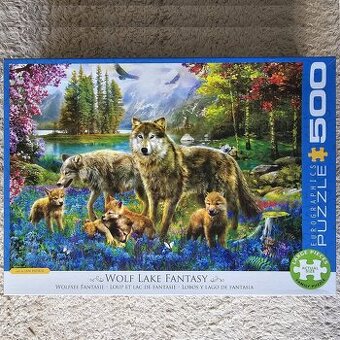 Puzzle 500 vlci (Wolf Lake Fantasy)