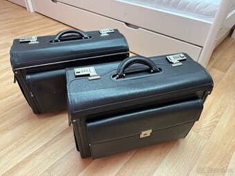 Pilotní kufry 2ks - číselný zámek, přední a boční kapsy