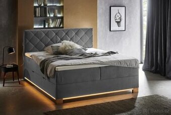 Boxspring postel MESSINA s úložným prostorem