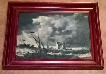 Obraz reprodukce Bonaventura Peeters - Rozbouřené moře.;