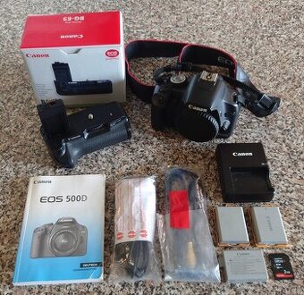 Canon EOS 500D tělo + battery grip BG-E5