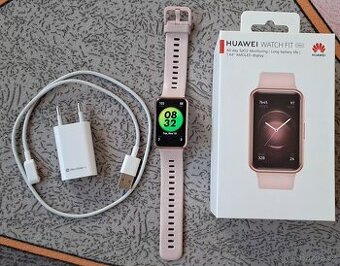 Chytré, sportovní hodinky Huawei Watch fit, starorůžová