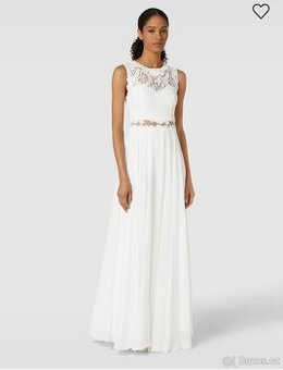 Nové boho svatební šaty s efektem 2 dílů. Vel. M