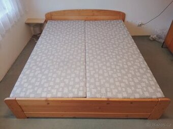 Manželská postel se 2 šuplíky