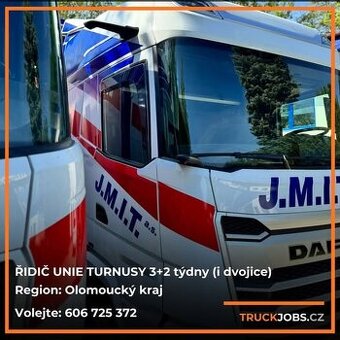 Nabídka práce: ŘIDIČ UNIE TURNUSY 3+2 týdny