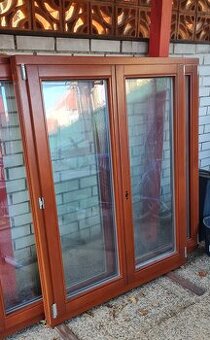 Okno Euro 68 merbau 120 x 150cm