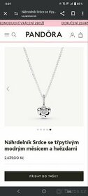 Stříbrný náhrdelník  PANDORA motiv  Srdce