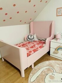 Prodloužitelná postel Busunge - růžová - 1