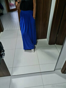 DLOUHÁ modrá sukně + šaty (2 v 1)