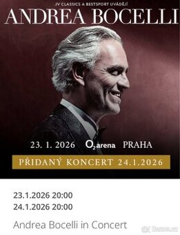 ANDREA BOCELLI, VIP KLUBOVÉ PATRO 24.1.2026 O2 ARENA