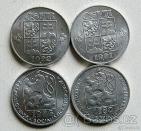 4 x 10 haléř 1980, 1986, 1991, 1992 - 1