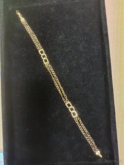 Zlatý puncovaný náramek 585/1000, 8,20g