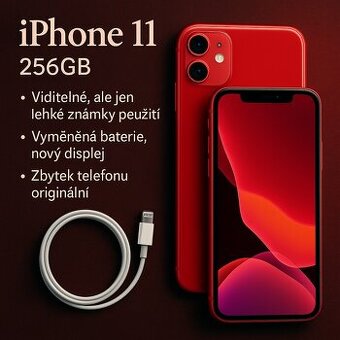 iPhone 11 256 GB – červený, svěží, spolehlivý