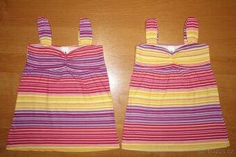 2x tričko / tunika pro dvojčata vel. 122